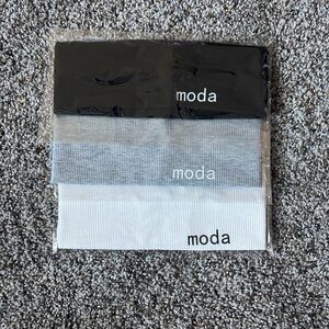 3 headband set black grey and white moda all new